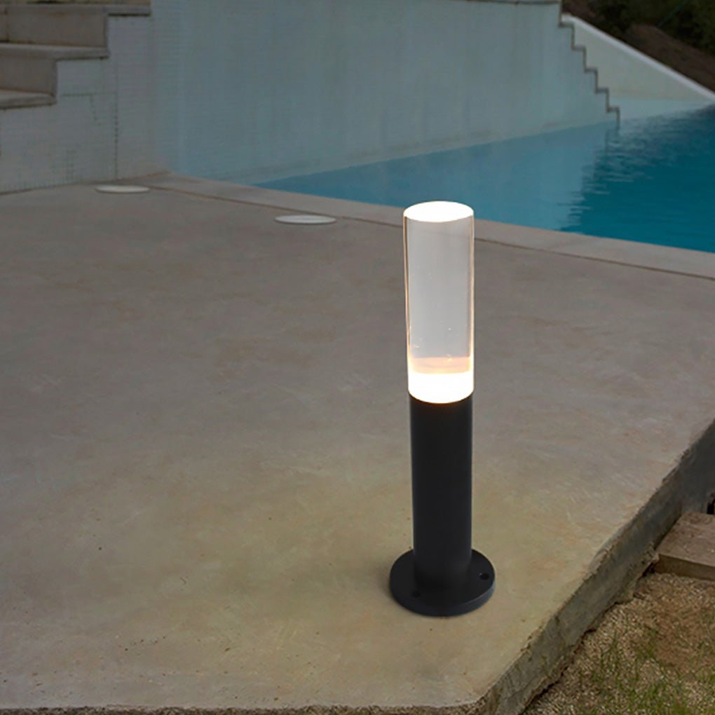 Modern Acrylic Aluminum Pathway Bollard Light - Waterproof LED