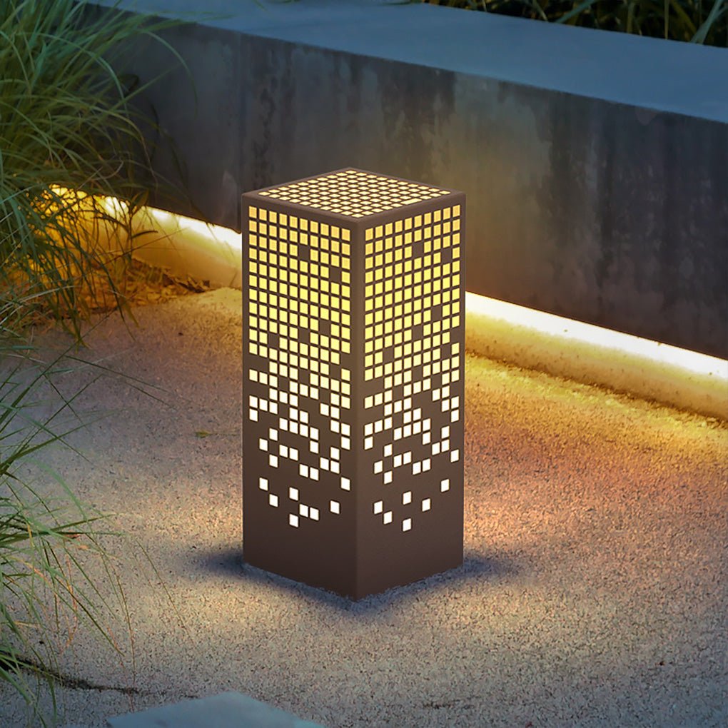 Outdoor LED Bollard Light – Stainless Steel with Marble Shade
