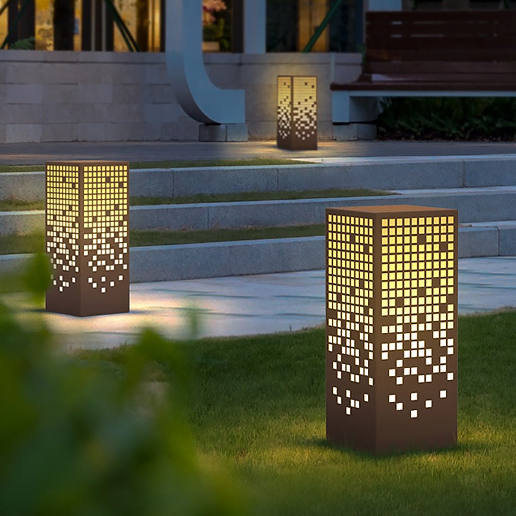 Outdoor LED Bollard Light – Stainless Steel with Marble Shade