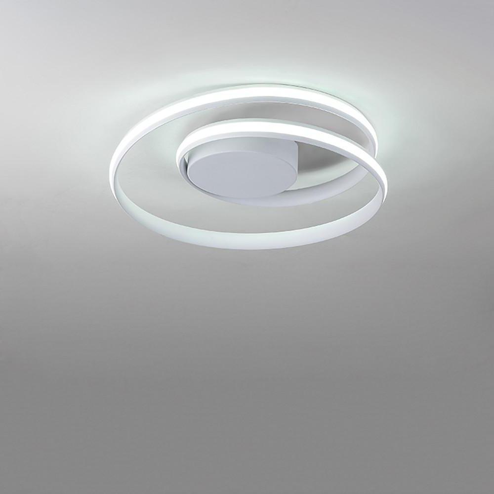 Spiraling Halo LED Flush Mount Ceiling Light Modern Metal Design