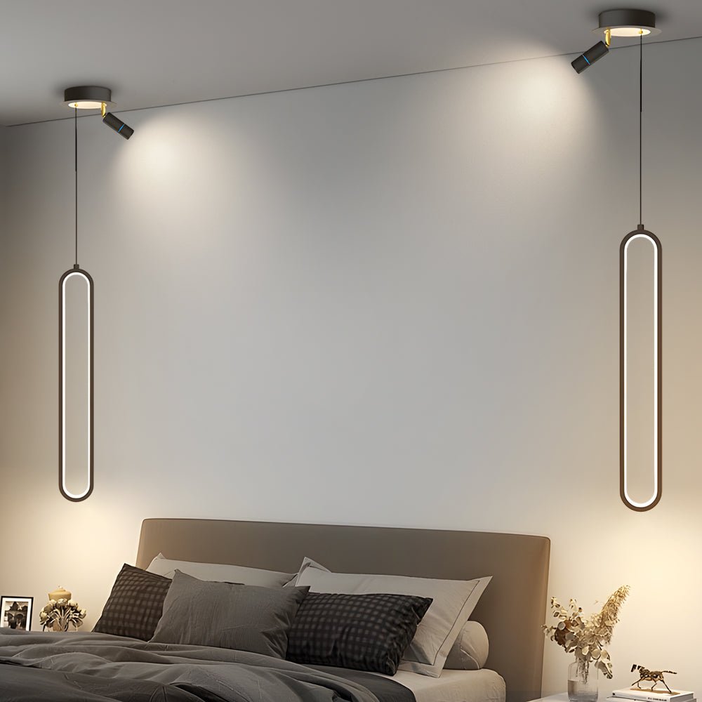 Modern Aluminum LED Pendant Light with Adjustable Spotlights