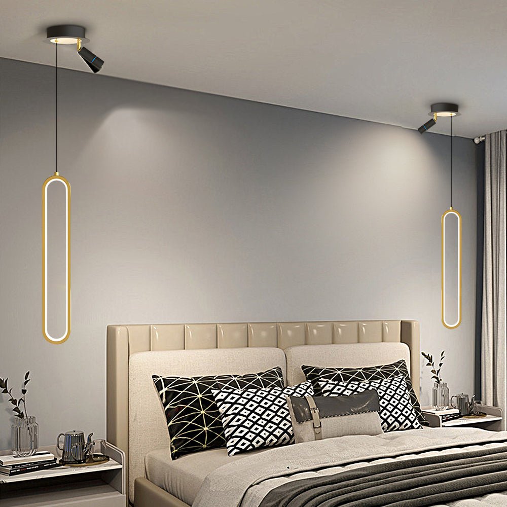 Modern Aluminum LED Pendant Light with Adjustable Spotlights