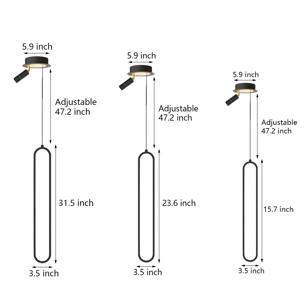 Modern Aluminum LED Pendant Light with Adjustable Spotlights