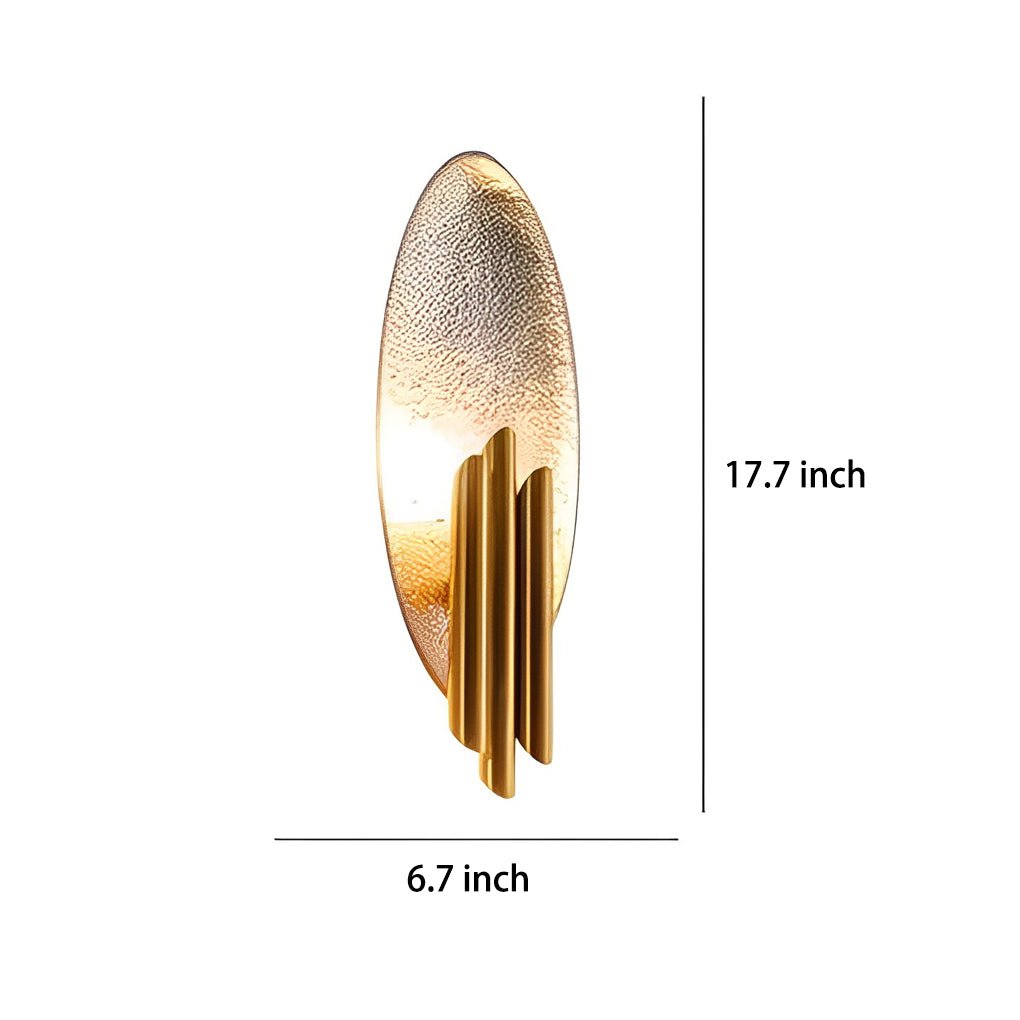 Oval Iron Wall Sconce - Modern Minimalist Electroplated Finish