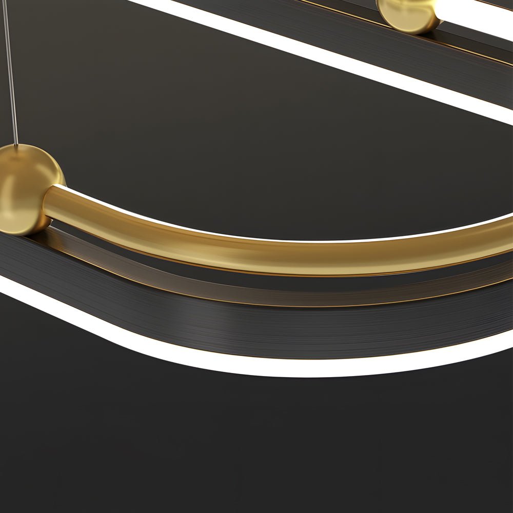 Modern Oval Ring Aluminum Pendant Light with Silicone Shade