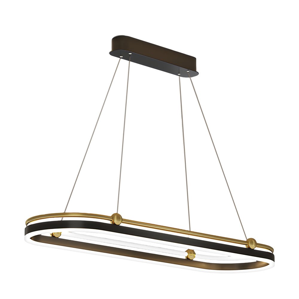 Modern Oval Ring Aluminum Pendant Light with Silicone Shade