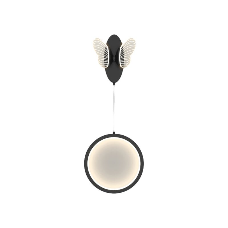 Modern Butterfly LED Wall Sconce with Three-Step Dimming