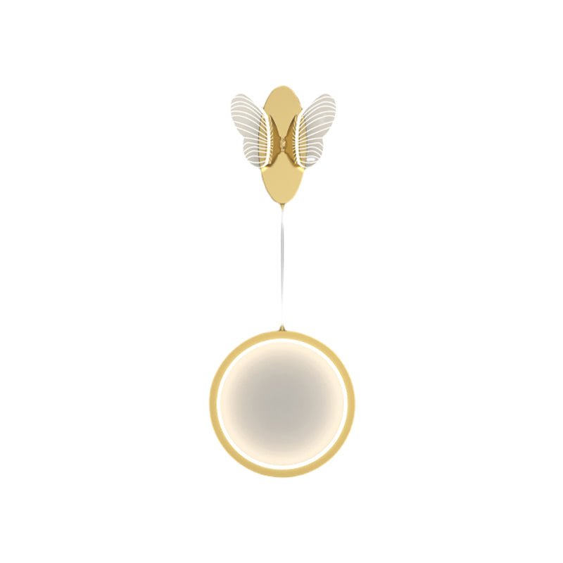 Modern Butterfly LED Wall Sconce with Three-Step Dimming