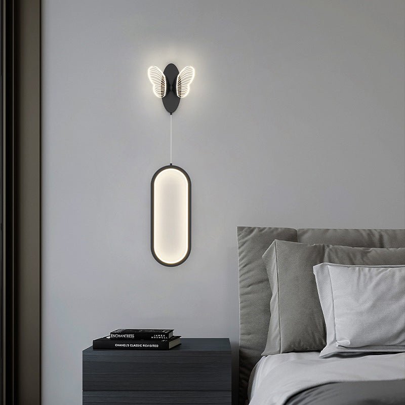 Modern Butterfly LED Wall Sconce with Three-Step Dimming
