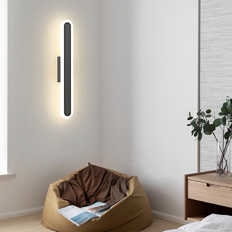 Oval Minimalist LED Wall Light with 3-Step Dimming