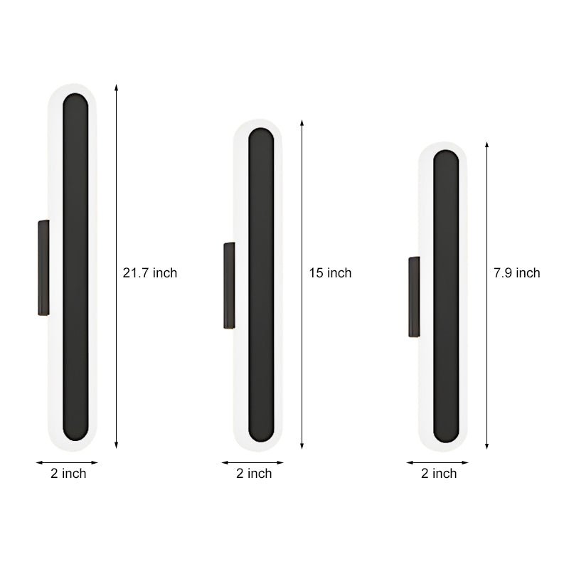 Oval Minimalist LED Wall Light with 3-Step Dimming