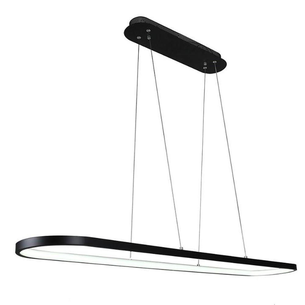 Modern Rounded Rectangle Pendant Light – LED Acrylic & Aluminum
