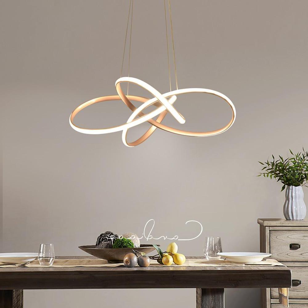 Interweaving Wave Pendant Light Aluminum Acrylic LED Chandelier