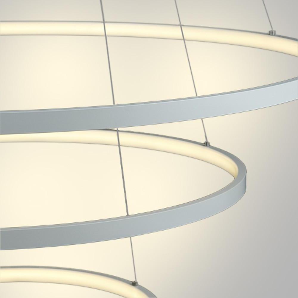 3-Ring Interweaved Circle LED Pendant Light Aluminum Acrylic