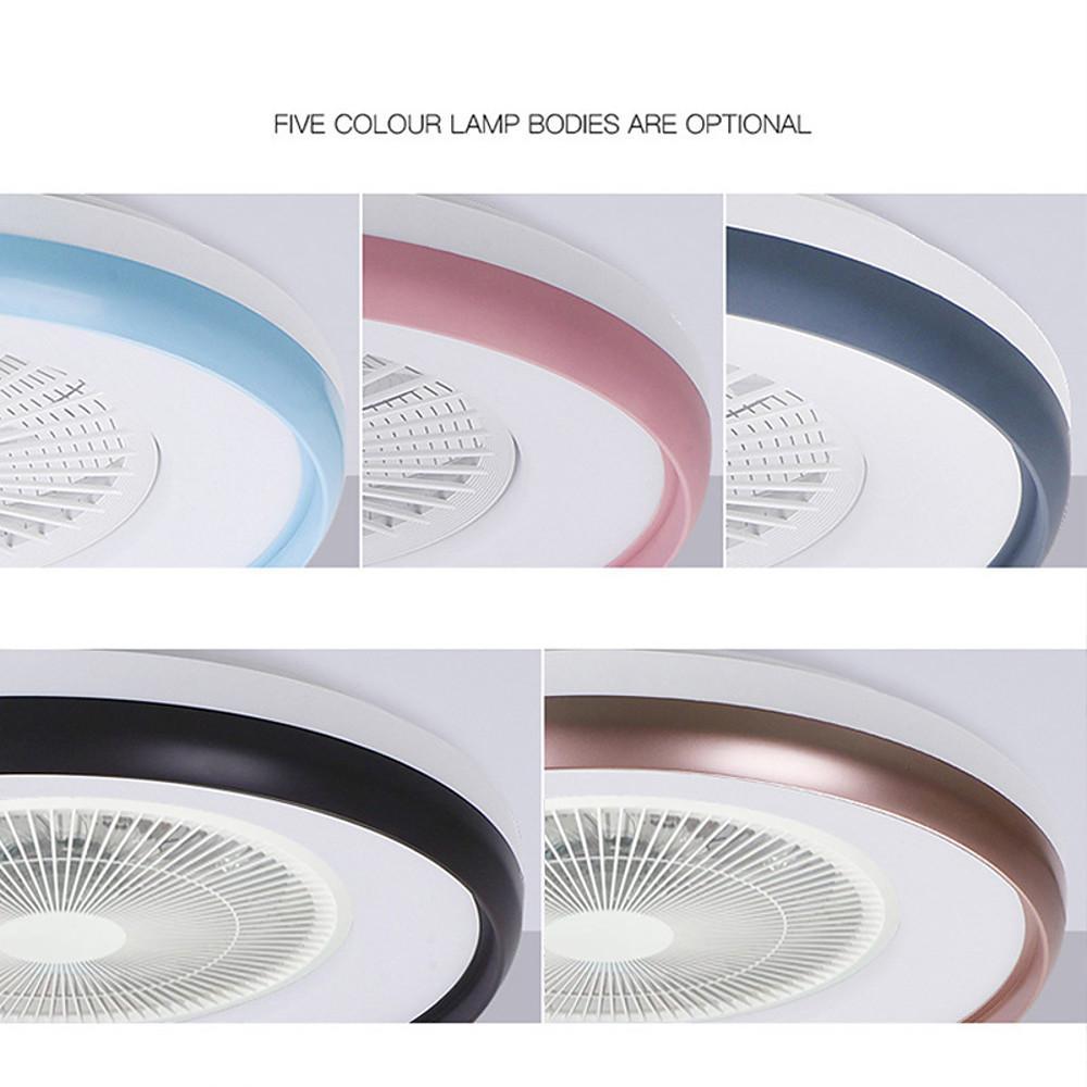 Dimmable Bladeless Ceiling Fan with LED Light and Remote Control