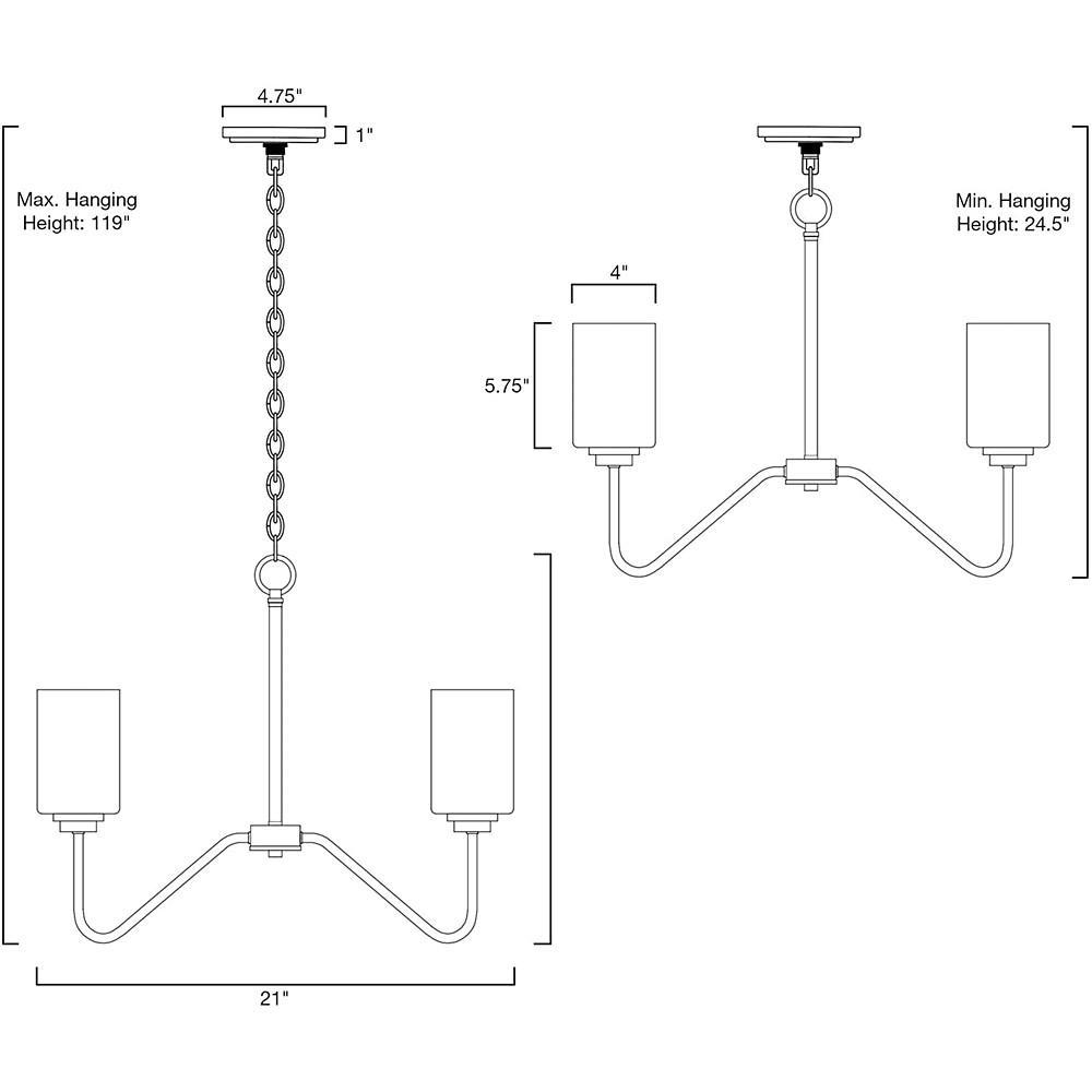 5-Light Glass Shade Chandelier with Electroplated Metal Frame
