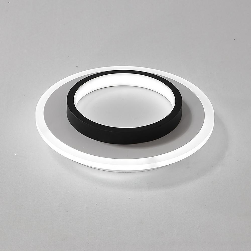 Dual Circle LED Flush Mount Ceiling Light Modern Metal Fixture