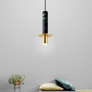 Classic Cylindrical Glass Pendant Light with LED