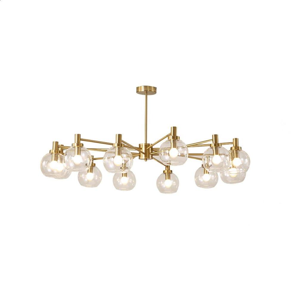 Sputnik Globe LED Chandelier | Modern Metal & Glass Ceiling Light