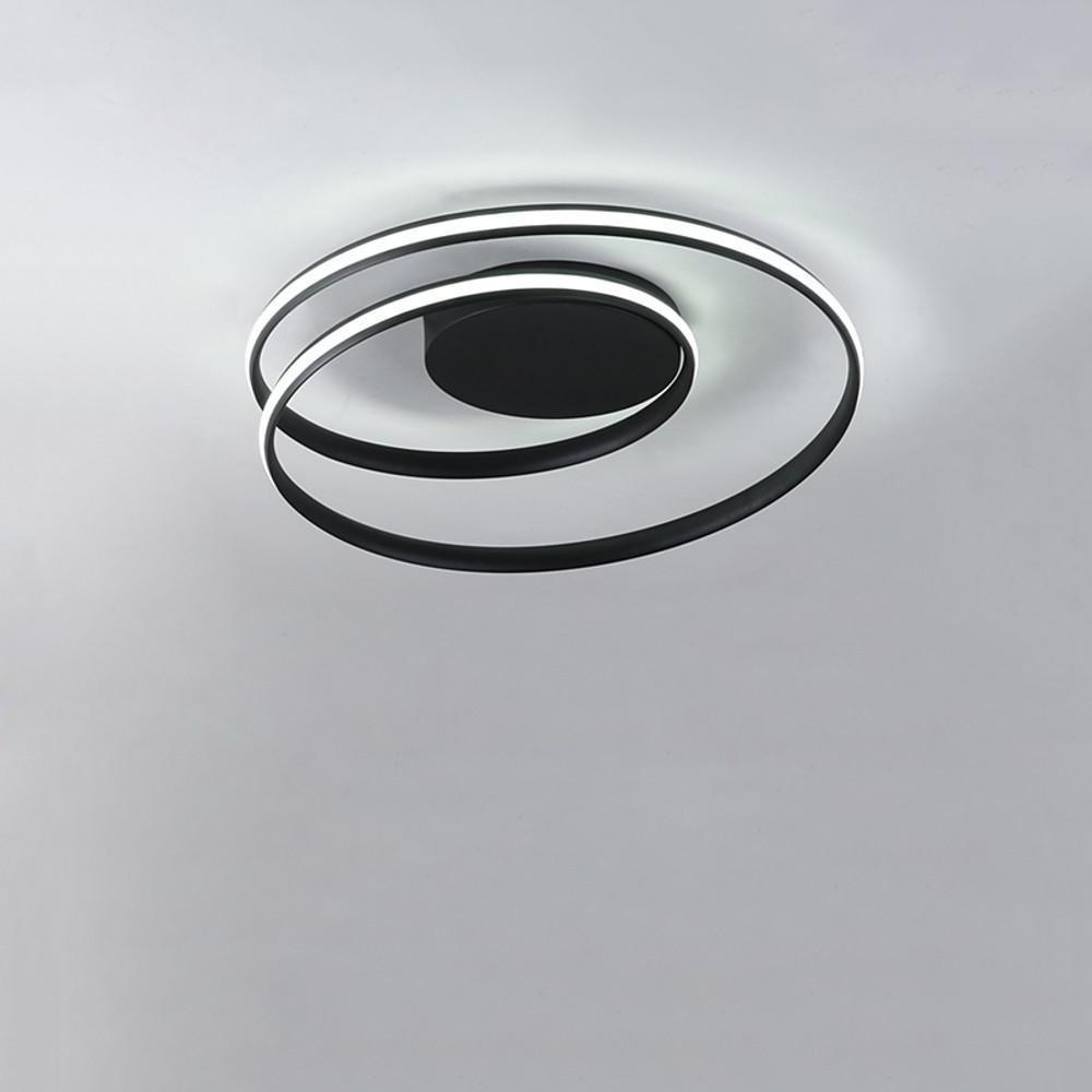 Spiraling Halo LED Flush Mount Ceiling Light Modern Metal Design