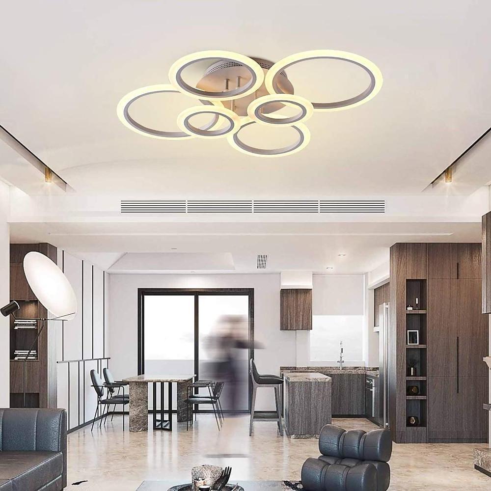 Modern Circular Aluminum Flush Mount LED Ceiling Light