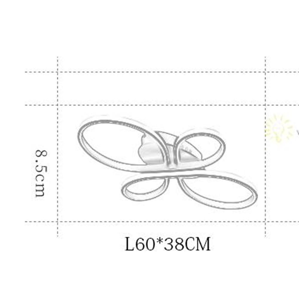 Multi-Curve Flush Mount Ceiling Light Modern Metal LED Ambient