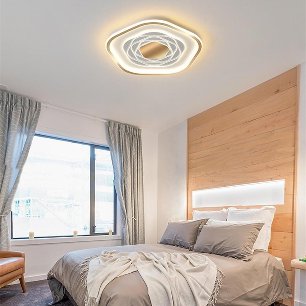 Hexagonal Abstract LED Flush Mount Ceiling Light - Acrylic Shade