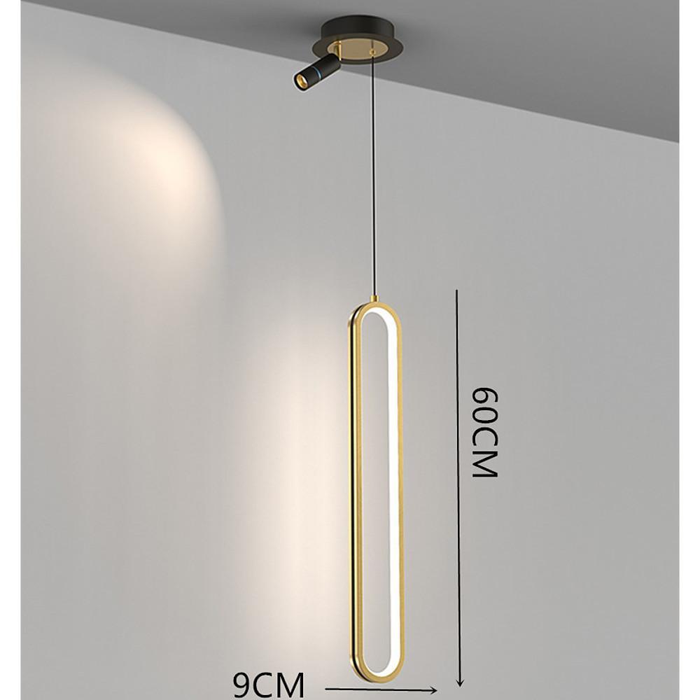Modern LED Pendant Light with Adjustable Spotlight - Aluminum &