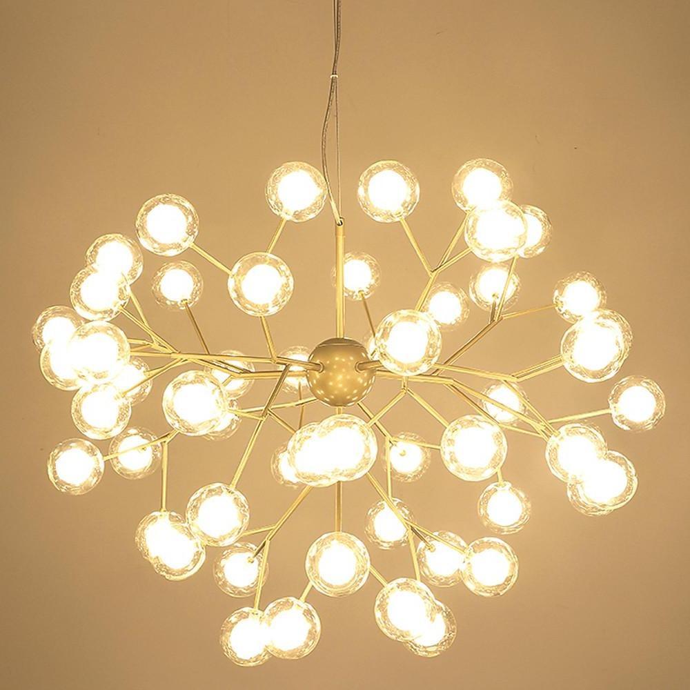 45-Light Branching Glass Sphere Modern Chandelier