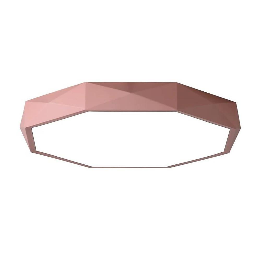 Modern Geometric LED Flush Mount Ceiling Light with Remote