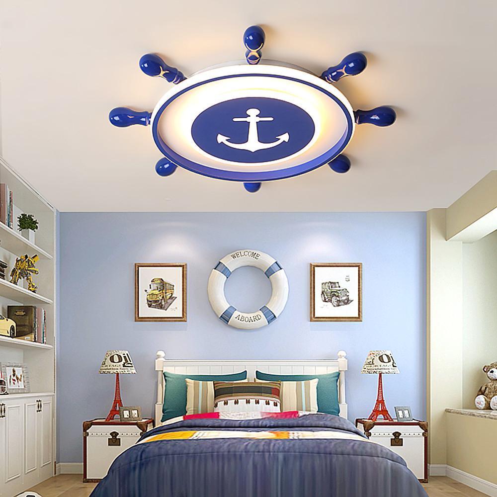 Anchor Insignia Flush Mount LED Ceiling Light – Contemporary Kids Room
