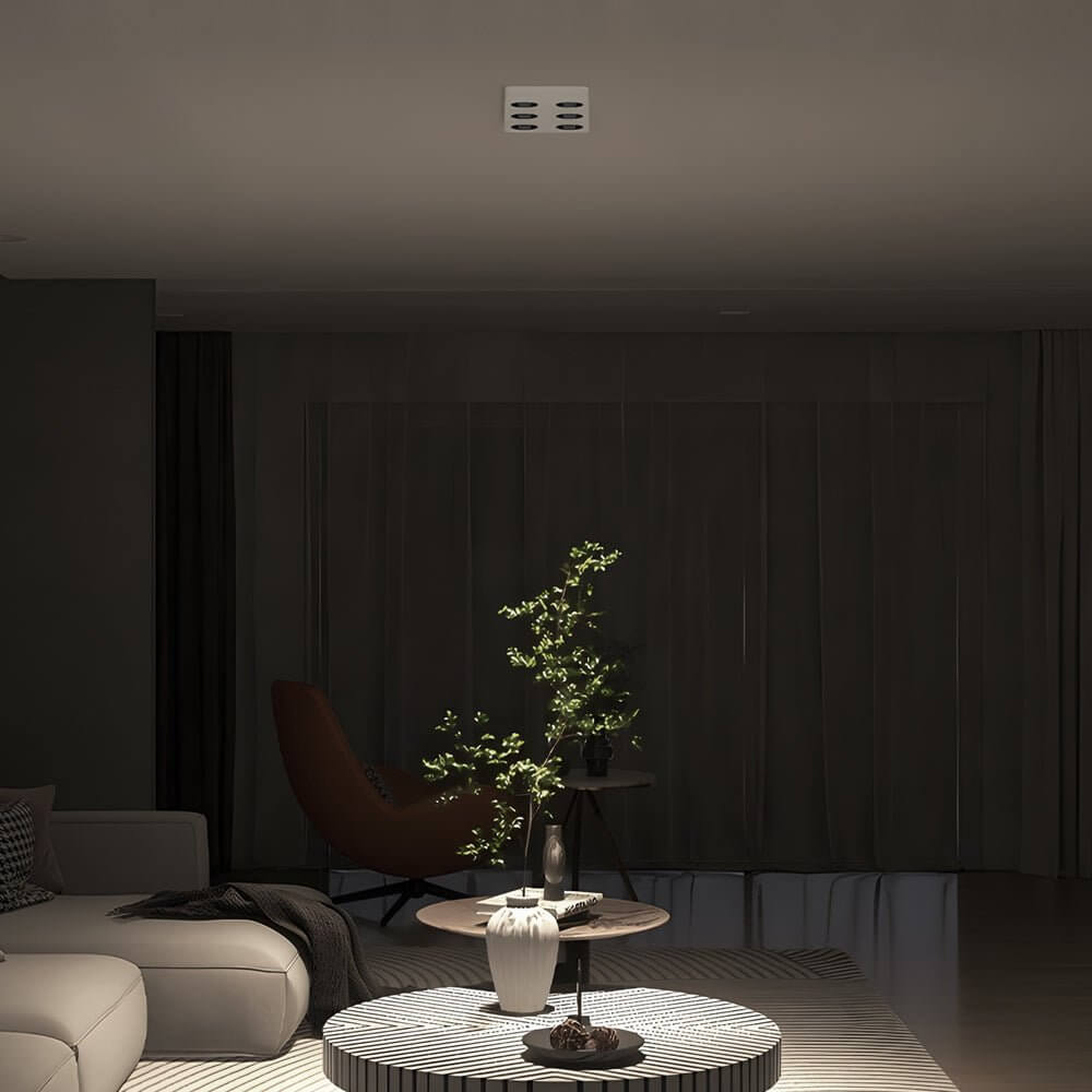 Rectangular LED Flush Mount Light - Modern Aluminum 6/8-Light