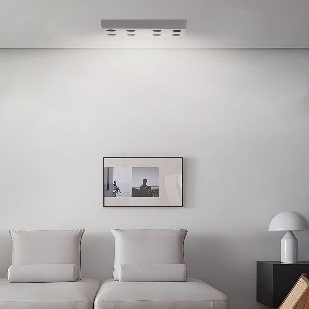 Rectangular LED Flush Mount Light - Modern Aluminum 6/8-Light