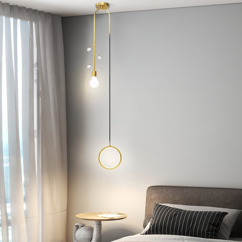 Crystal Branch Modern Pendant Light with 3-Step Dimming