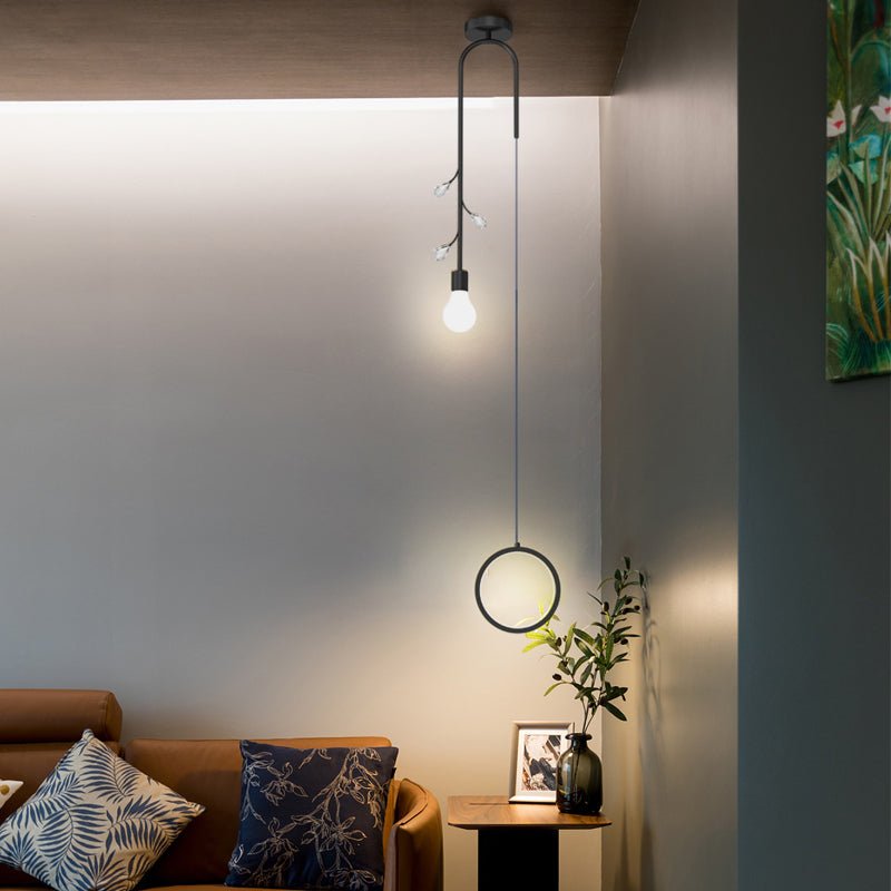 Crystal Branch Modern Pendant Light with 3-Step Dimming