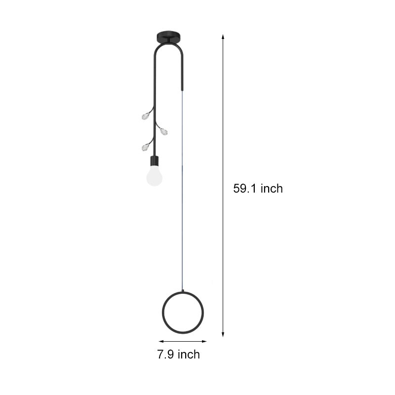 Crystal Branch Modern Pendant Light with 3-Step Dimming