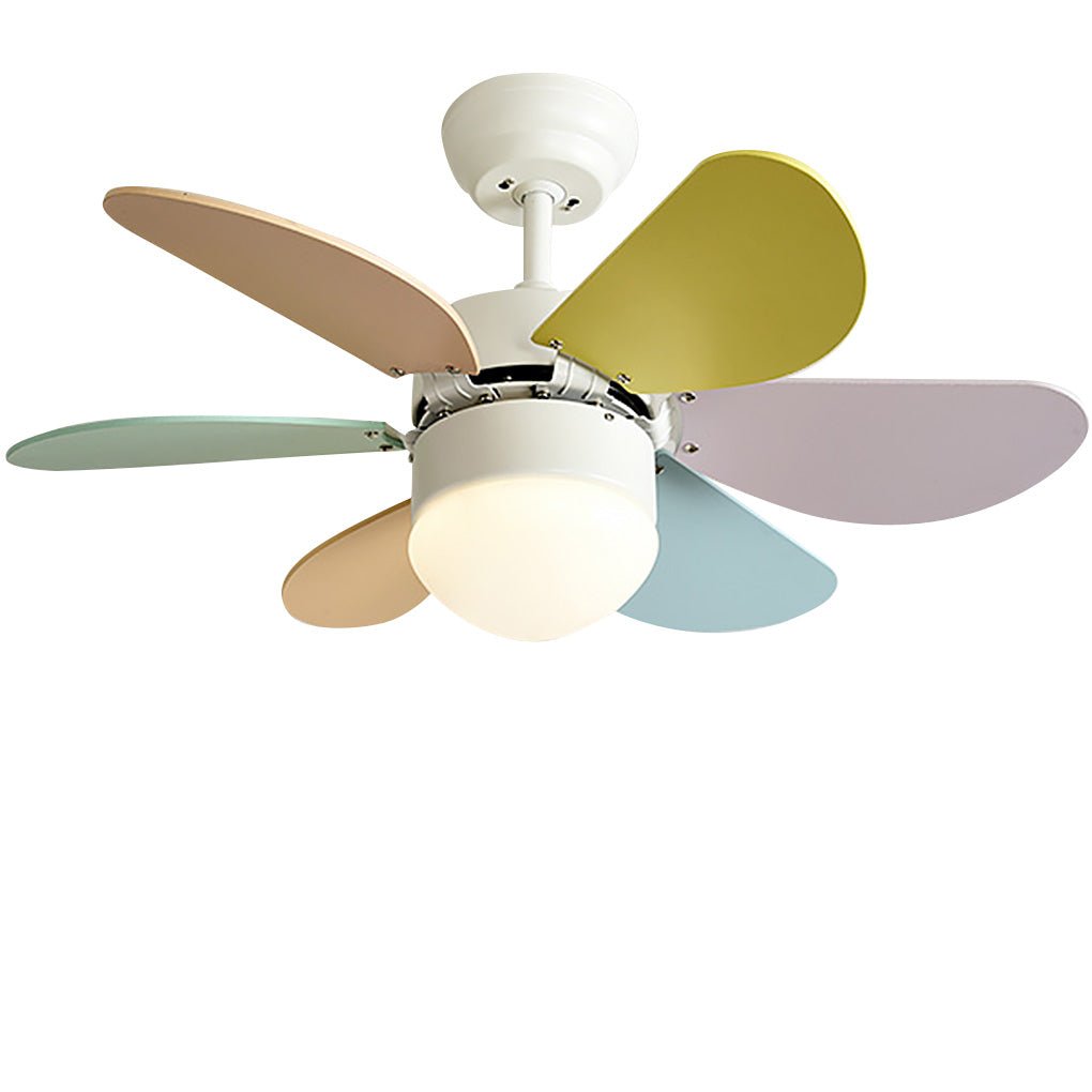 Modern LED Ceiling Fan Light with Remote Control for Kids Room