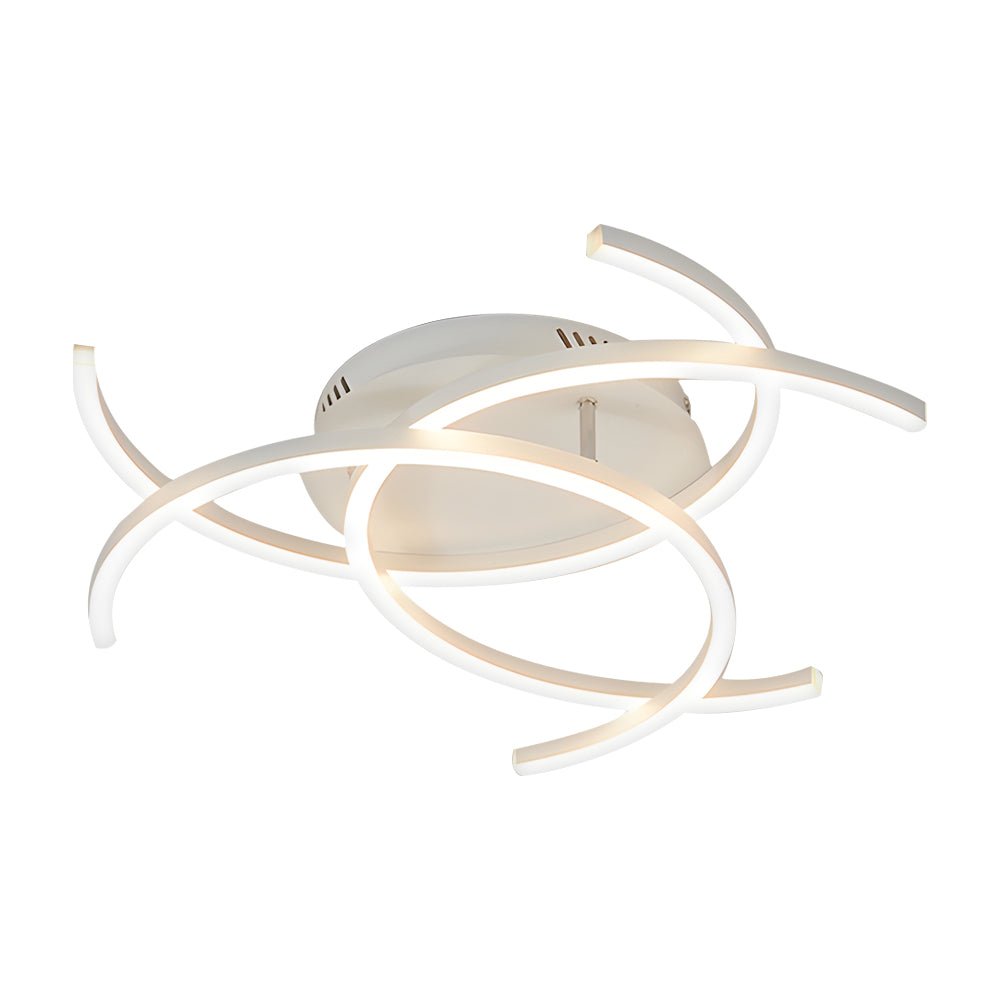 Modern Linear LED Ceiling Light with Remote Control Dimmable