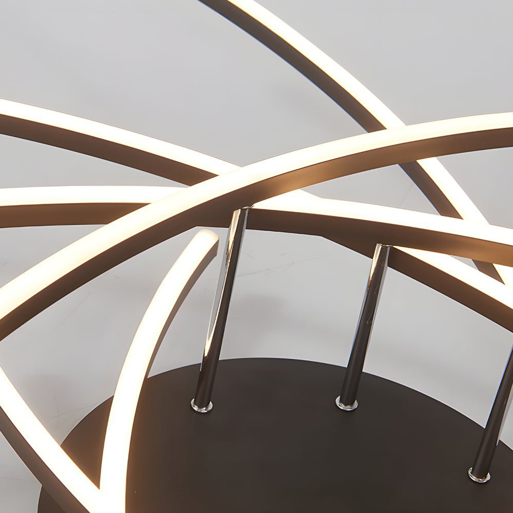 Modern Linear LED Ceiling Light with Remote Control Dimmable