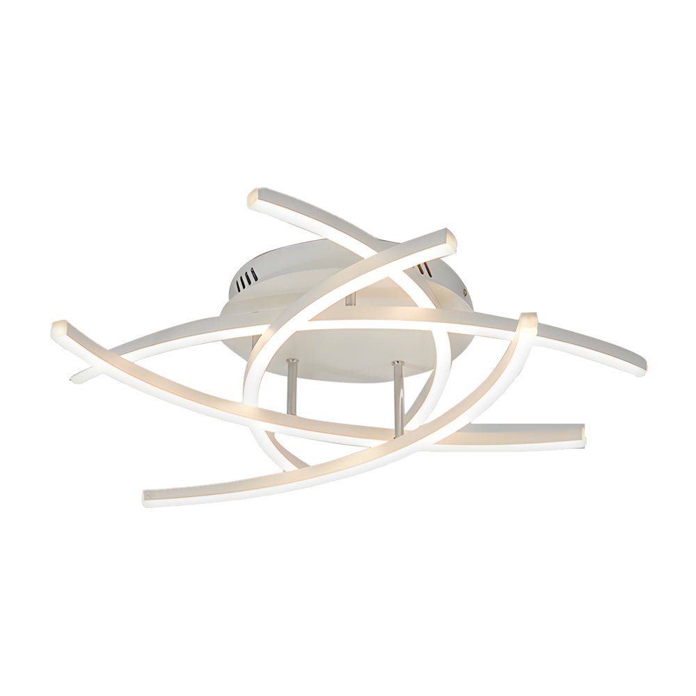 Modern Linear LED Ceiling Light with Remote Control Dimmable