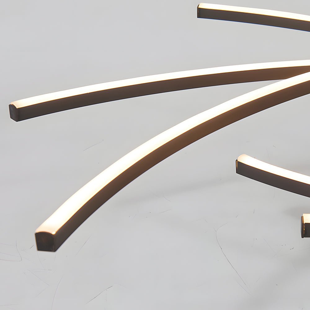 Modern Linear LED Ceiling Light with Remote Control Dimmable