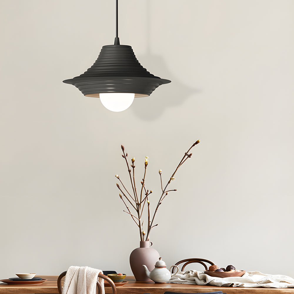Nordic Striped Iron Pendant Light with 3-Step Dimming