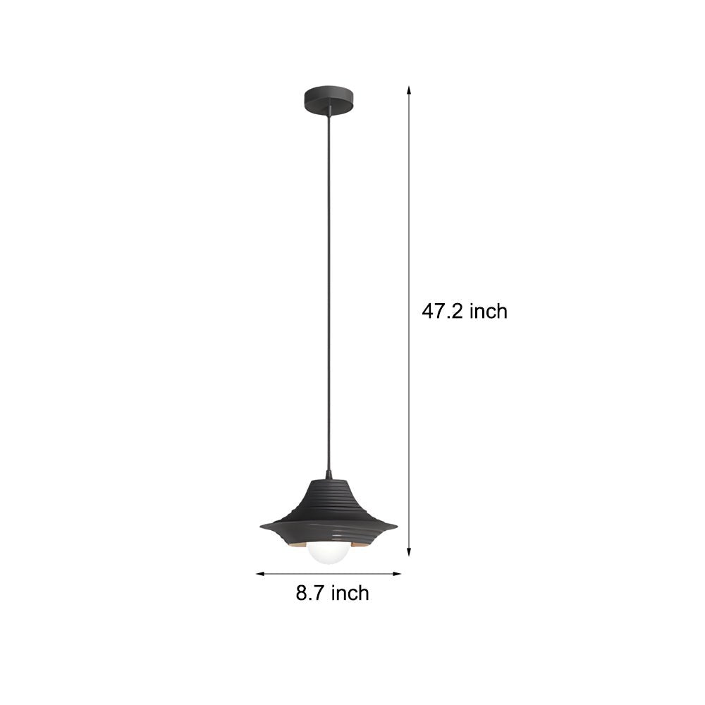 Nordic Striped Iron Pendant Light with 3-Step Dimming