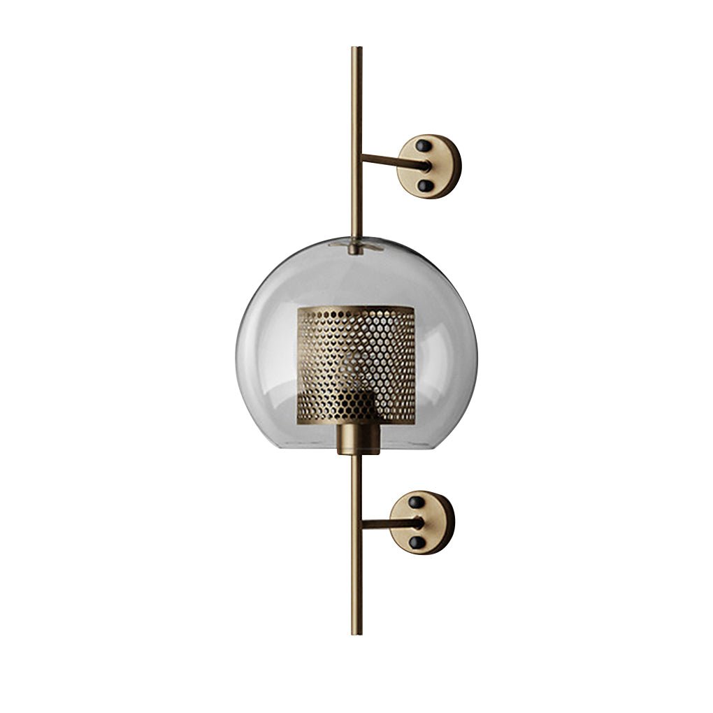 Industrial Bronze Glass Wall Sconce – Retro Corridor Lighting