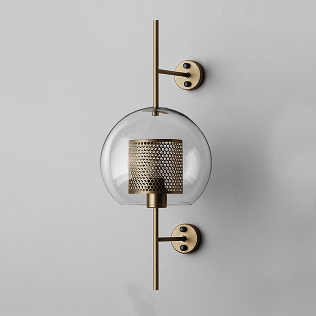 Industrial Bronze Glass Wall Sconce – Retro Corridor Lighting