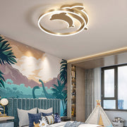 Dolphin LED Flush Mount Ceiling Light with Tri-Color Dimming