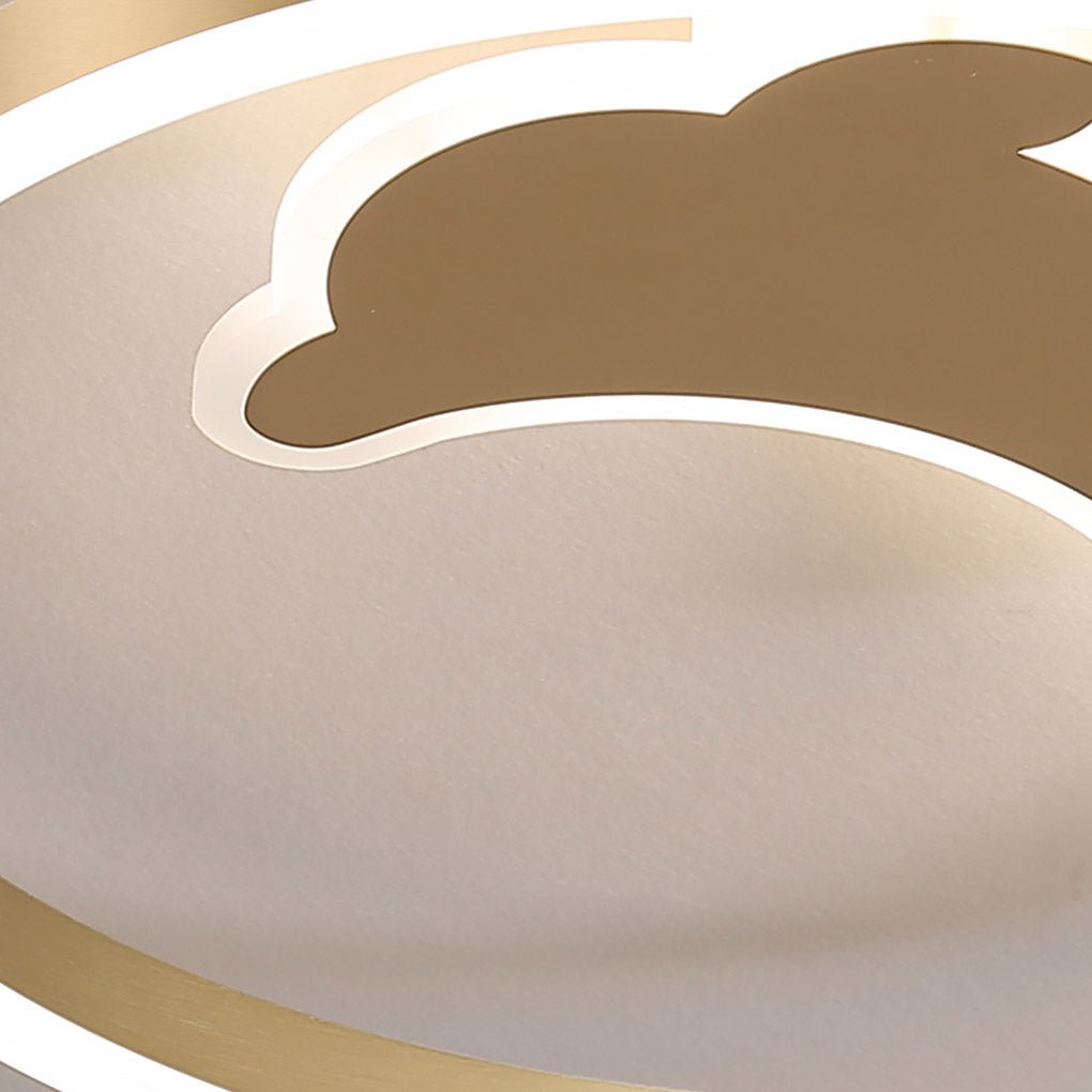 Dolphin LED Flush Mount Ceiling Light with Tri-Color Dimming