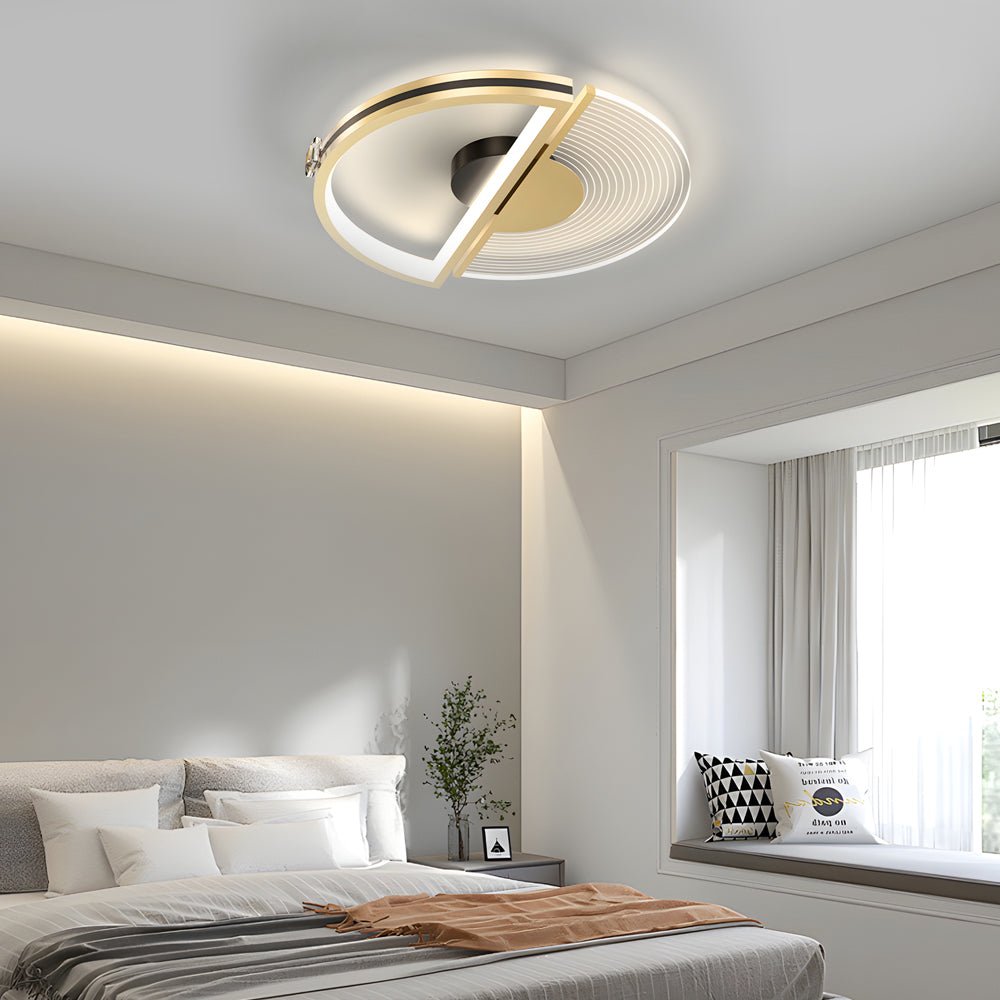 Modern Crystal Round LED Ceiling Light with 3-Step Dimming