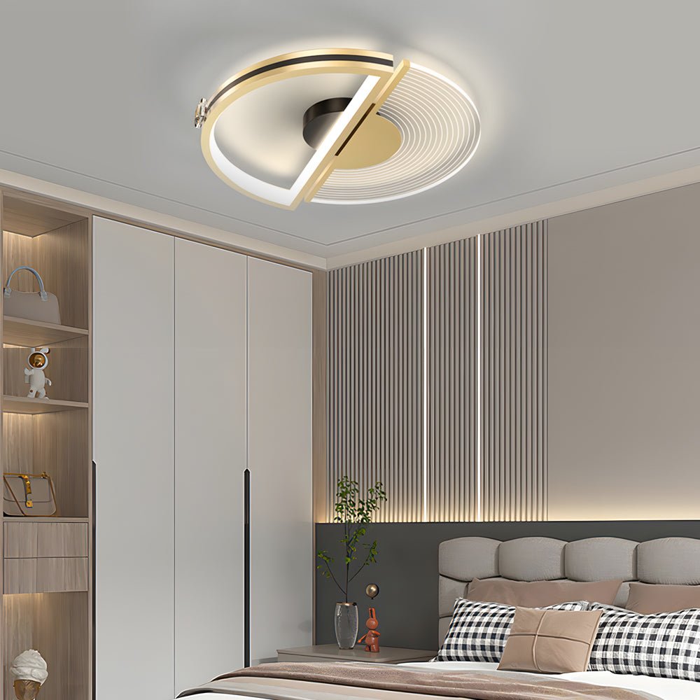 Modern Crystal Round LED Ceiling Light with 3-Step Dimming