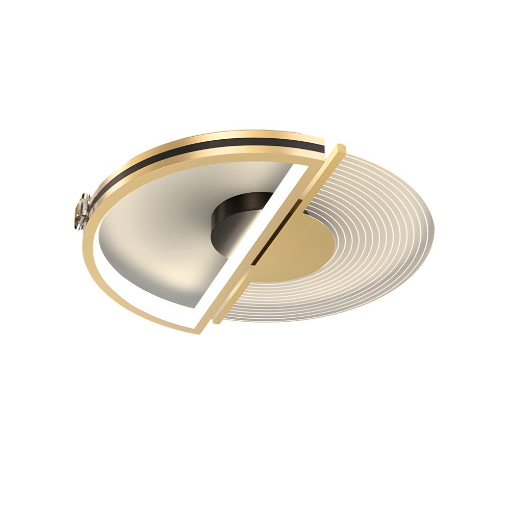 Modern Crystal Round LED Ceiling Light with 3-Step Dimming